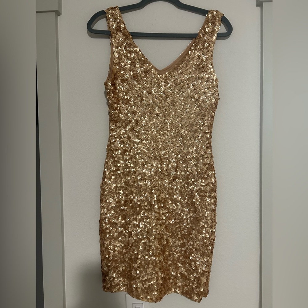Gold Sequin Dress